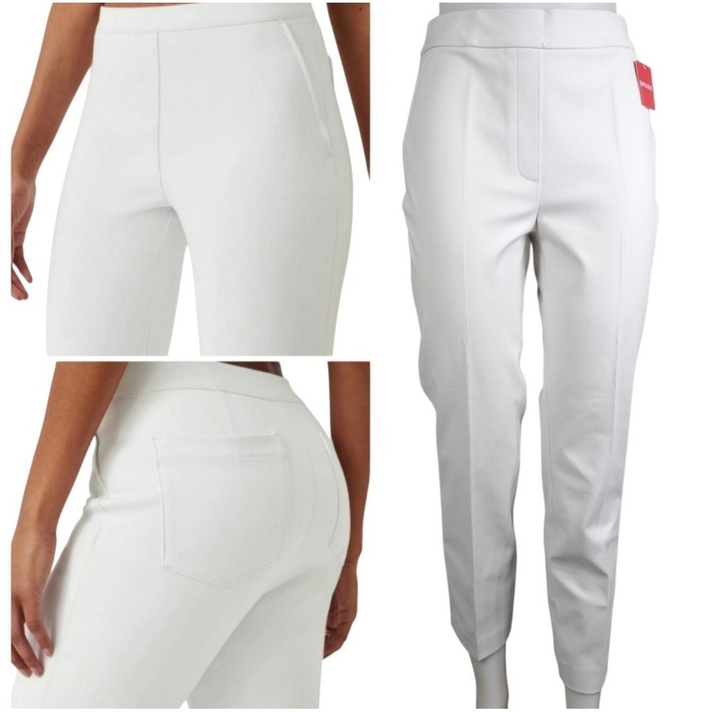 Spanx Women's‎ Slim Straight Pant Classic White Medium Tall Pull On 20372T